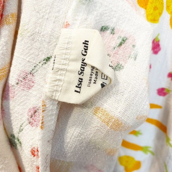 Lisa Says Gah Joni Farmers Market Fruit Food Print Maxi Dress Size Small - Picture 5 of 10